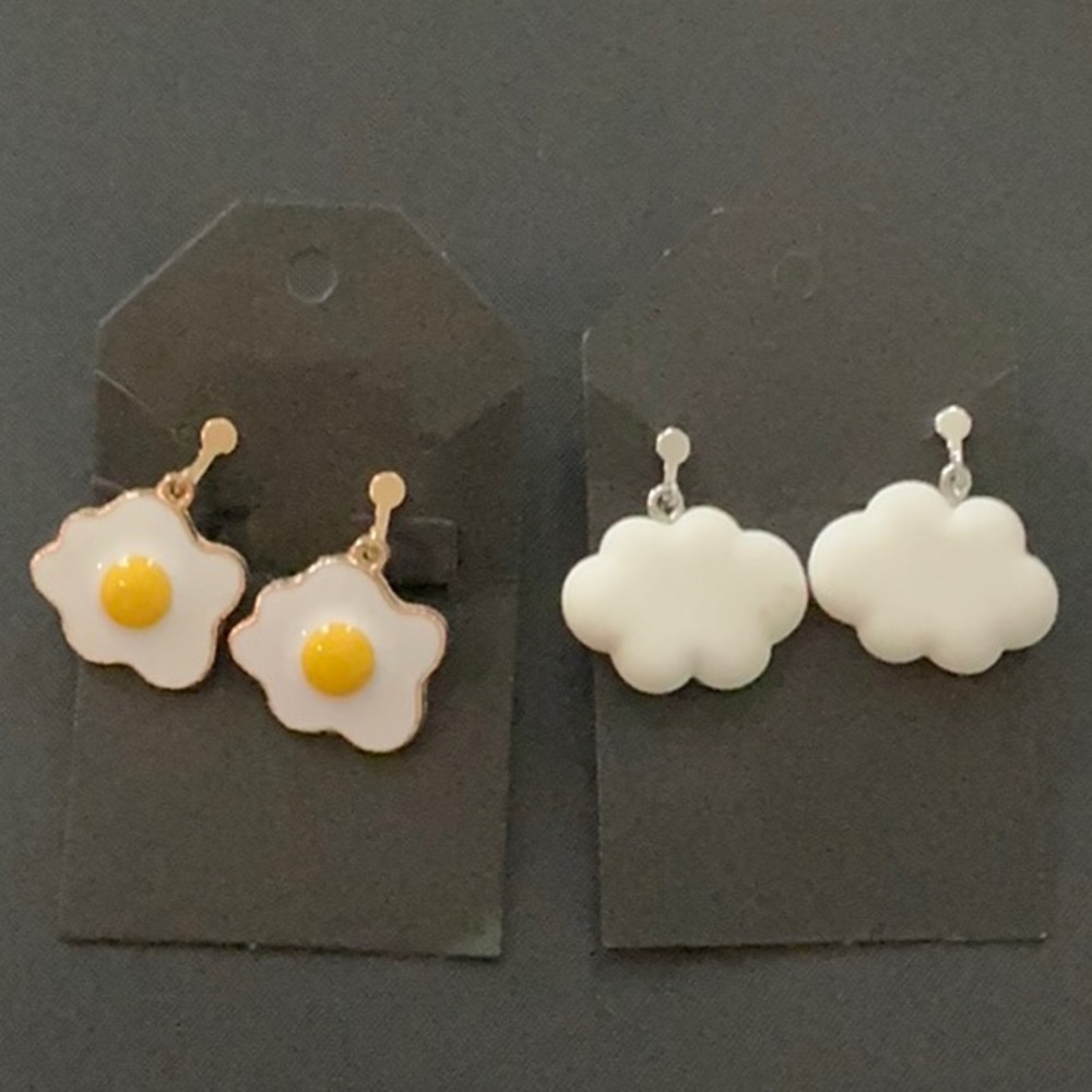 Handmade clip on earrings. - Picture 3 of 3